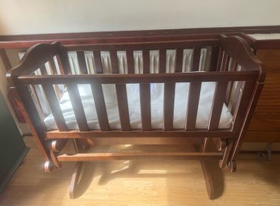wooden rocking Crib