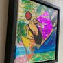 Original Art Swim Painting Woman Swimmer Sea Swim gift Image 6