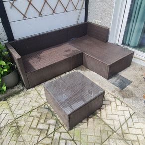 garden corner sofa piece (base only no cushions)