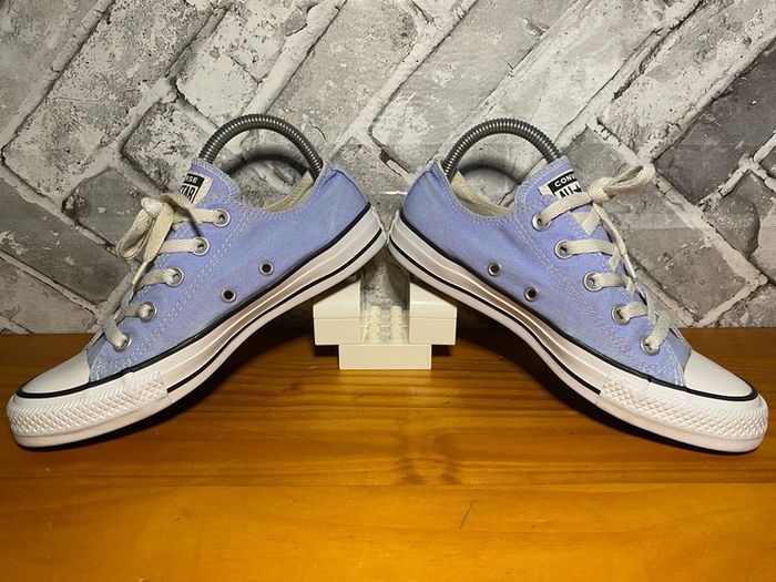 Converse All Star Ladies Girls Light Blue Canvas Lo Top Trainers UK4 EUR36.5