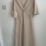 dress Bnwt Zola 100% linen dress onesize oatmeal bell sleeved dress Image 2