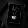 Vintage 925 Sterling Silver Filigree Butterfly Necklace Image 2