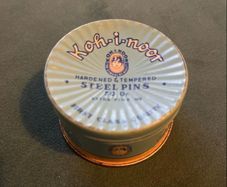Vintage Tin Box with Pins
