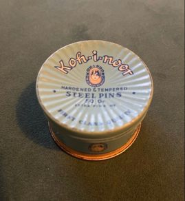 Vintage Tin Box with Pins