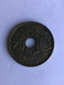 1919 France coin 25 Centimes