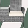 Garden Bench Weatherproof Poly Rattan Table Cushions 320kg Load Image 3
