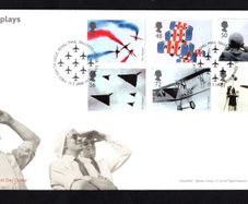 2008 Great Britain Air Displays (RAF Red Arrow) Commemorative Stamps addressed First Day Cover (FDC) with Edinburgh pictorial cancel.