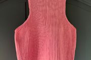 BERSHKA salmon pink ribbed top size S