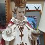 Vintage Religious Child of Prague Chalk statue Image 3
