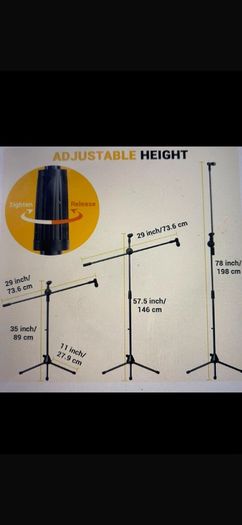 AKG D5 Dynamic Vocal Microphone & Mic Stand, Ohuhu Microphone Stand.