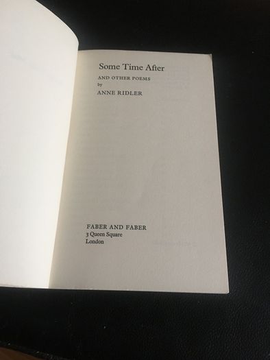 Some Time After & Other Poems by Anne Ridler