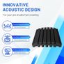 12 Pack Sound Proofing Panels, 3" X 12" X 12" Acoustic Wall Panels, Curved Soundproof Foam Panels, Sound Absorbing Wall Panels with Double Sided Tape, High Density Acoustic Panels for Studio Home Image 2