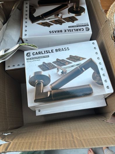 Door handles - brass colour