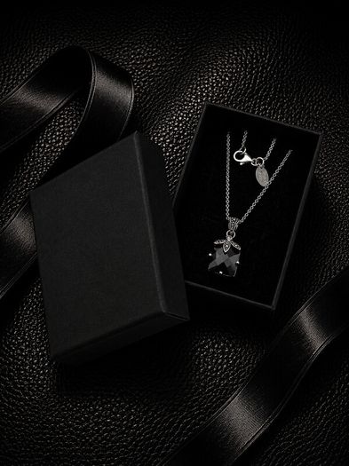Vintage 925 Sterling Silver, Marcasite & Black Spinel Gothic Necklace