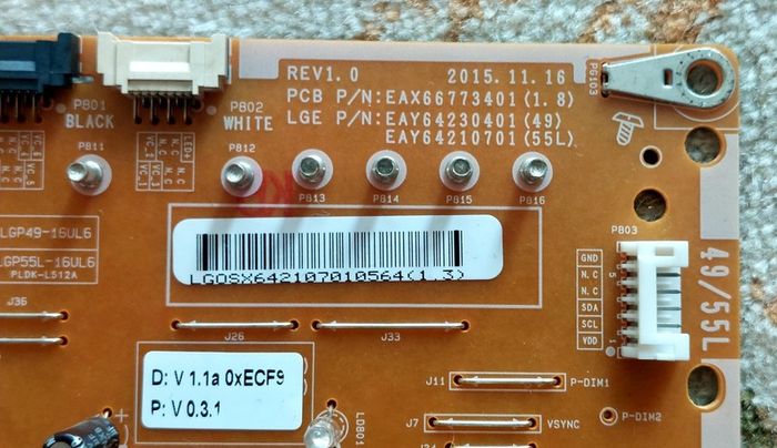 Power supply for LG 55UH650V-ZB.