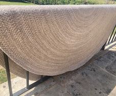 Circular Cotton Blend Rug