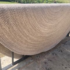 Circular Cotton Blend Rug