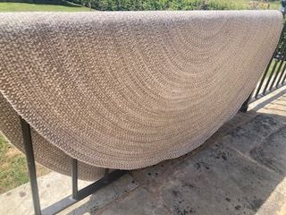 Circular Cotton Blend Rug
