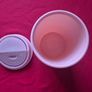 Small Pink Plastic 7inch Fliptop Food Waste Bin Image 4