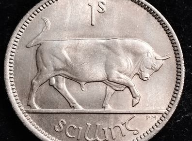 Ireland - 1955 - Shilling - Bull - UNC TONED - KM.14a - [2774]