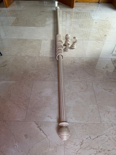 La Royale Cream 240cm Curtain Pole