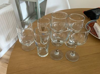 Glasses,mugs and plate