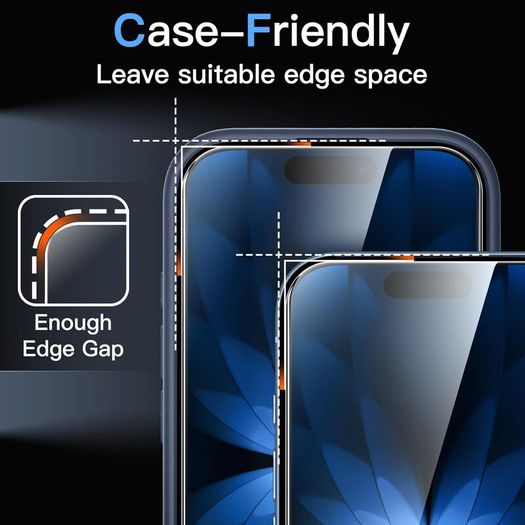 Screen Protector for iPhone 17 6.3-Inch, Tempered Glass Film with Easy Installation Tool, 9H Hardness, Case-Friendly, 3-Pack
