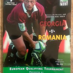 Very Rare 1998 Georgia v Romania - Rugby World Cup Qualifier Programme