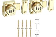 Brand new Combination Cabinet Lock Keyless 3-Digit Zinc Alloy - Gold 2-Pack