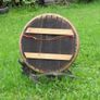 Dannys Bar, Old Irish Pub advertisement sign made on Oak barrel lid Image 2