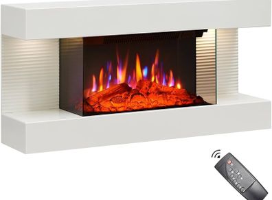 NEW SALE | Wall Mounted Fireplace All-in-One with Downlights and Remote Control 1.8kW Heater