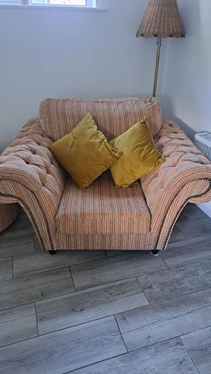 Unique Snuggle Chair and Foot Stool