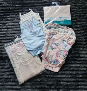 Baby Girl Next and Dunnes Bodysuit and Sleepsuit Bundle