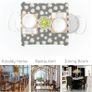 NEW SALE | Printed Tablecloth 145 x 145 cm for Square Dining Table of length upto 110 cm, 100% Cotton, Machine Washable, Durable, Rectangular, for Home, Restaurant, Banquet - Daisy Grey Image 5