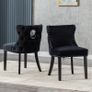 Velvet Dining Room Chairs, Set of 2, Kitchen Chairs Image 2