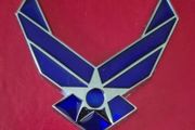 Metal United States airforce emblem.