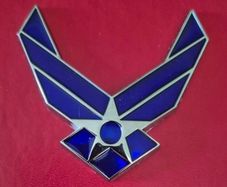 Metal United States airforce emblem.