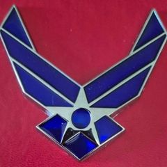 Metal United States airforce emblem.