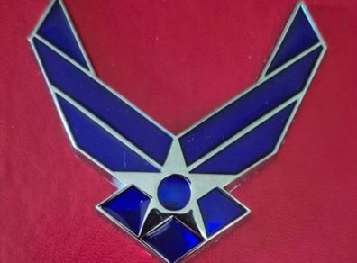 Metal United States airforce emblem.