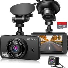 NEW SALE | Dash Cam for Cars Front and Rear and SD Card Included 1080P Full HD In Car Camera Dual Lens Dashcam for Cars 170 Wide Angle Sony Sensor with Loop Recording and G-sensor