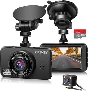 NEW SALE | Dash Cam for Cars Front and Rear and SD Card Included 1080P Full HD In Car Camera Dual Lens Dashcam for Cars 170 Wide Angle Sony Sensor with Loop Recording and G-sensor