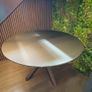 Black Glass Top Dining Table 120cm Image 4