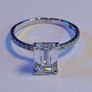 14k Gold ring with 2 ct Lab-Grown Diamond, 1.8 ct main diamond cerified by IGI and Laser inscripted 3 x Excellent Image 3