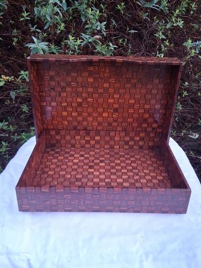 Japanese Wooden Parquet Stationery Box