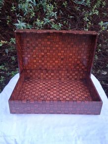 Japanese Wooden Parquet Stationery Box