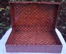 Japanese Wooden Parquet Stationery Box
