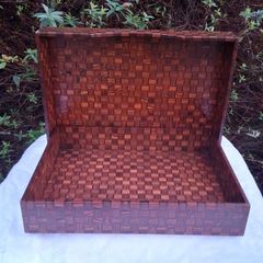 Japanese Wooden Parquet Stationery Box