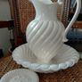 beautiful French porcelain wash bowl, pitcher & soap dish set Image 8