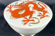 Vintage Chinese dragon decorative bowl