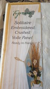 Arnotts Solitaire Embroidered Crushed Voile Panel 53' x 54' RRP 25.00 Each